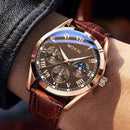 Relógio de Quartzo com Pulseira em Couro Romanos - Mreurio