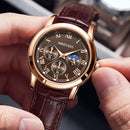 Relógio de Quartzo com Pulseira em Couro Romanos - Mreurio