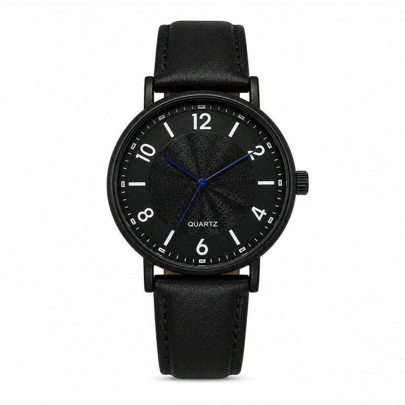 Relógio Analógico Casual com Pulseira de Couro
