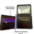 Carteira Masculina Slim Couro Legítimo Modelo L