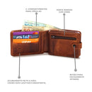 Carteira em Couro Legítimo com Zíper Slim Fina Macia