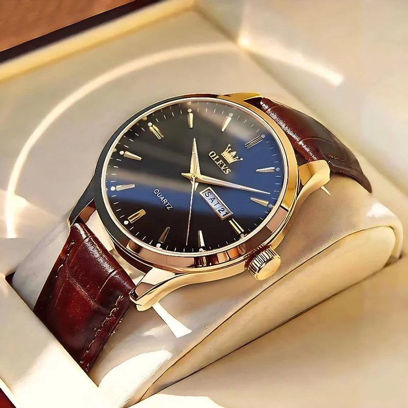 Relógio Luxo Orient Leather