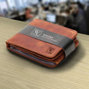 Carteira em Couro Legítimo com Zíper Slim Fina Macia