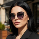 Óculos de Sol Redondo Cerca Metal UV400 + Case