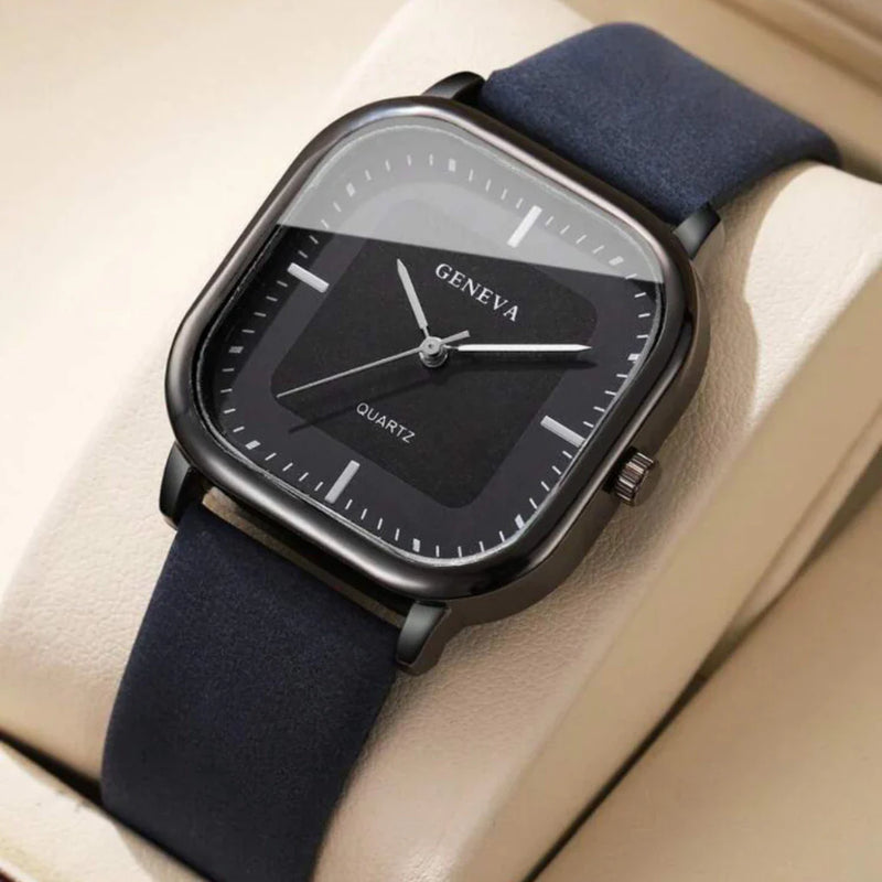 Relógio Elegante em Couro Sintético - Geneva