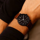 Relógio Premium Analógico em Couro Casual