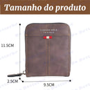 Carteira em Couro com Zíper Multifuncional
