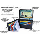 Carteira L Couro Premium