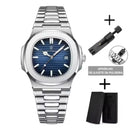 Relógio Old Money Luxo Aço Inoxidável Azul - Poedagar