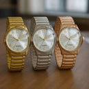 Relógio Quartz Elástica Analógico Redondo