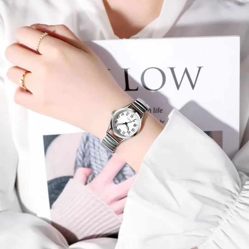 Relógio Quartz Elástica Analógico Redondo