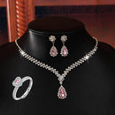 Conjunto Joias Elegante Mademouselle - Brincos + Colar + Anel