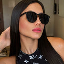 Óculos de Sol Preto Fosco em Acetato UV400