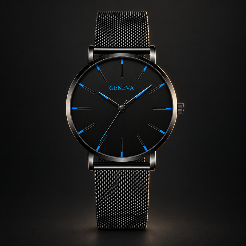 Relógio Masculino Geneva Eclipse Minimalista